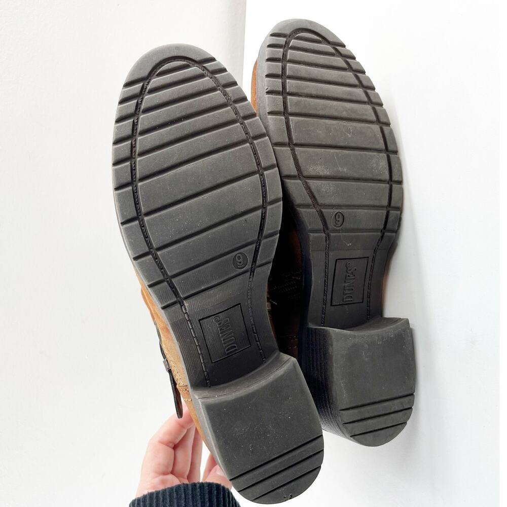 Stylish Tan Ankle Boots with Zipper and Buckle - Picture 3 of 10
